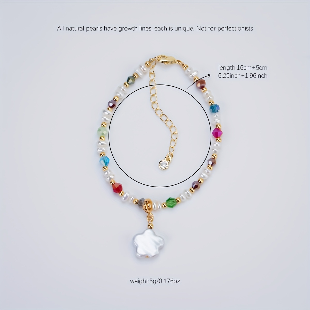 Women's Baroque Freshwater Pearls Bracelet with Zirconia Beads